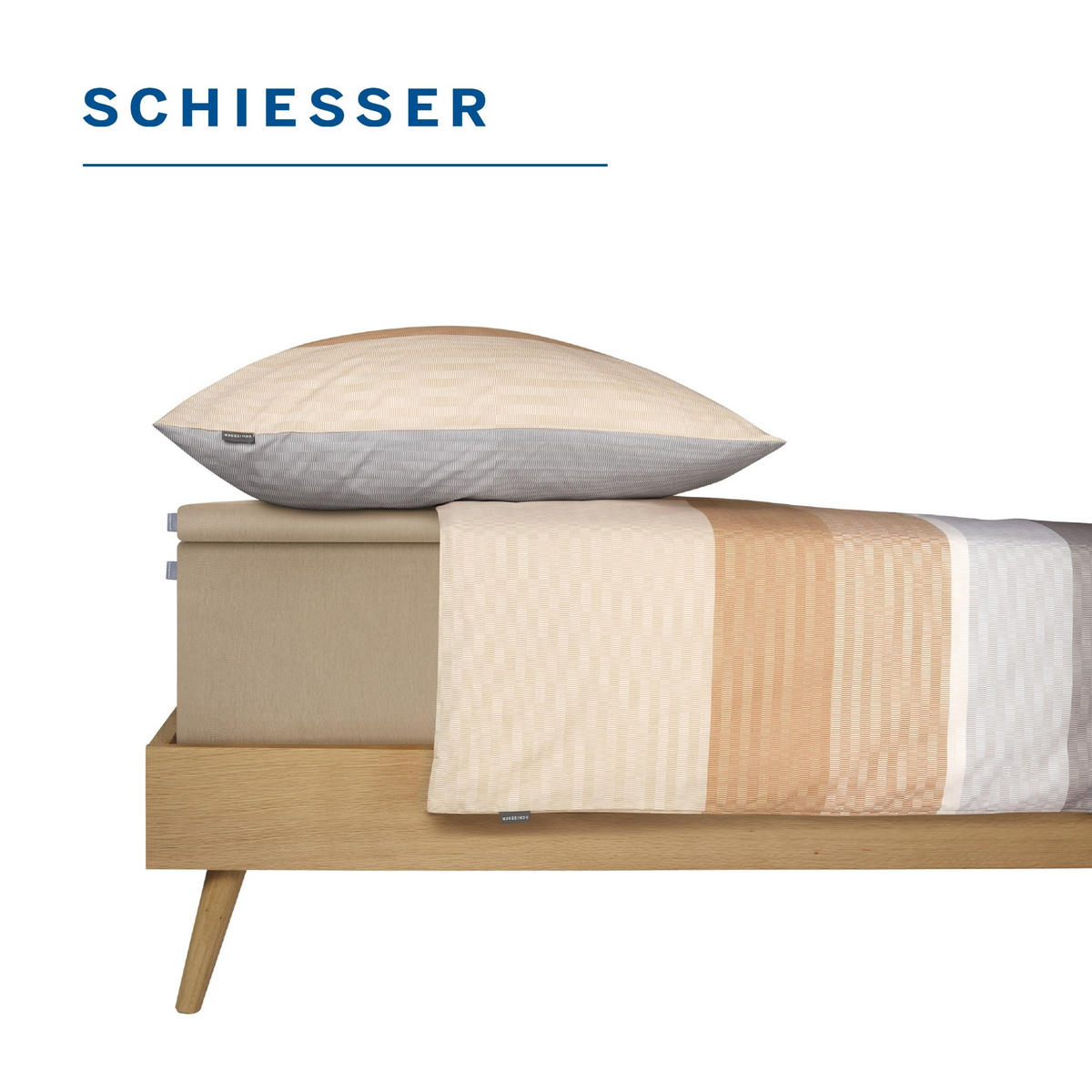 SPANNBETTLAKEN Flexi 95 % Baumwolle, 5 % Elasthan 180x200 cm Cappuccino - Cappuccino, Textil (180/200cm) - SCHIESSER