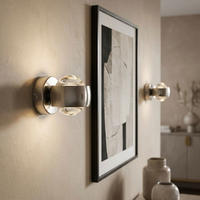 LED WANDLEUCHTE RANDI Silber matt - Silberfarben, Glas (7.5/10/10cm) - Globo Lighting