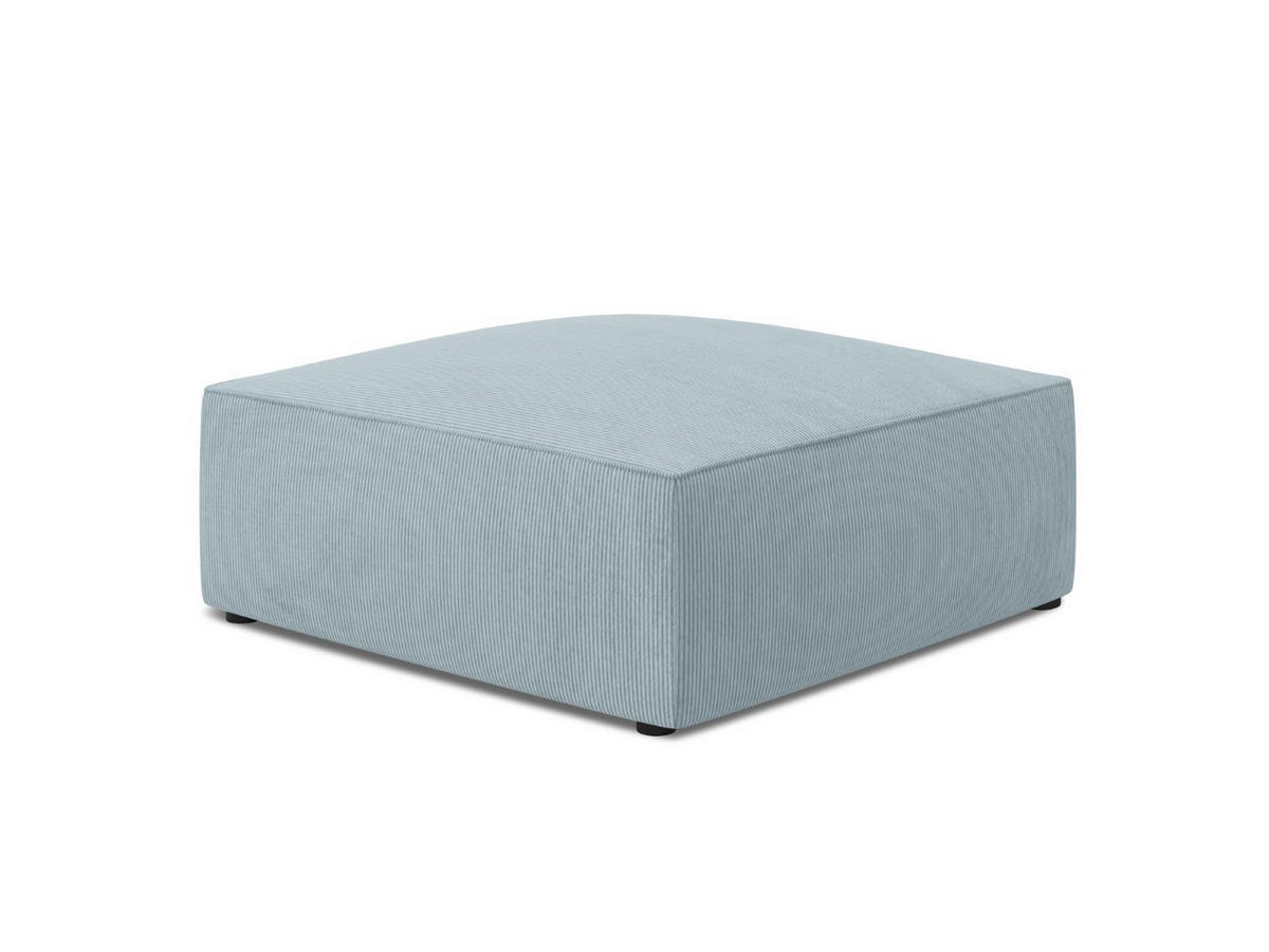 POUF Ruby aus Cord hellblau - Hellblau, Textil (93/40/93cm) - Micadoni