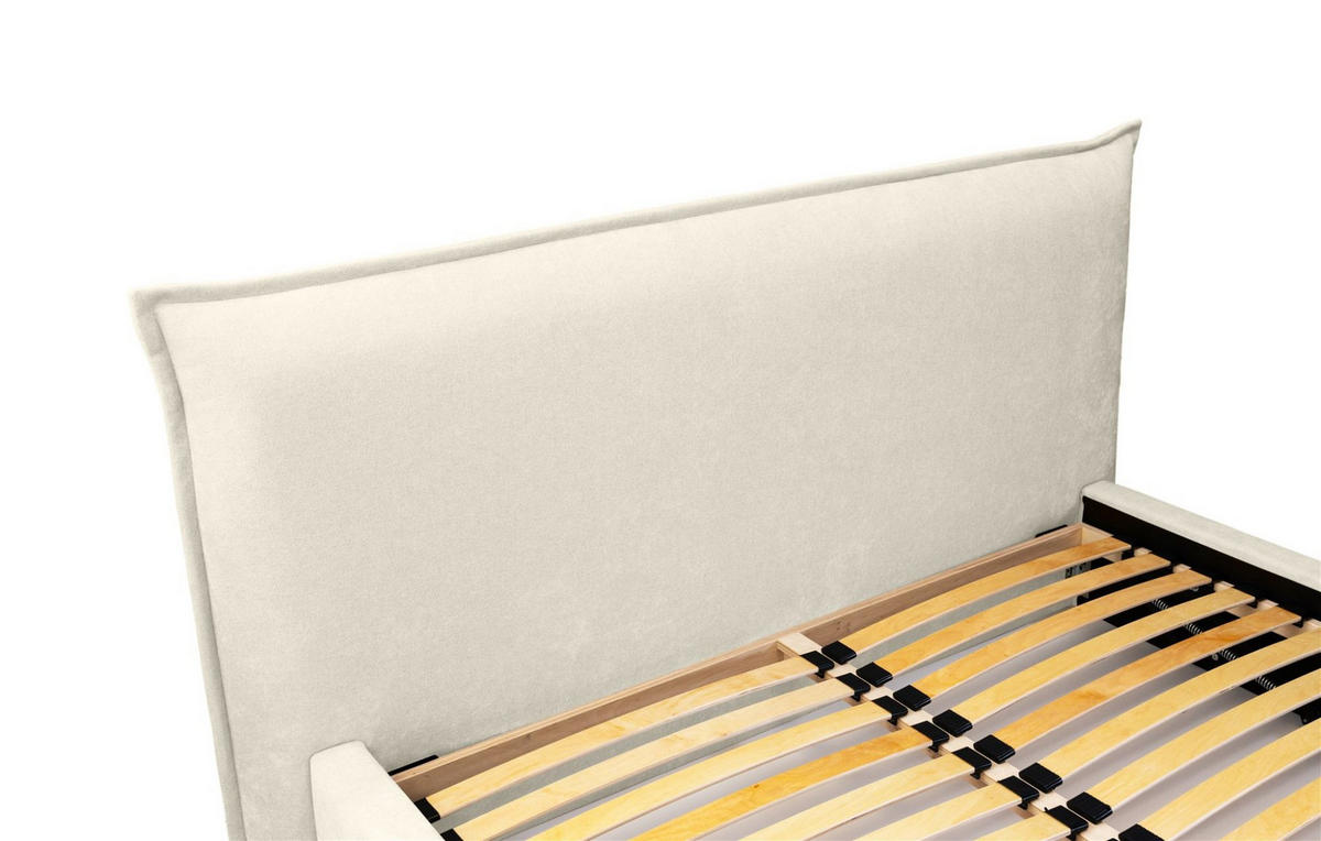 POLSTERBETT Amada In Ditra - Creme, Holzwerkstoff/Textil (160/200cm) - Fun Möbel