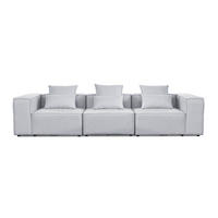 SOFA VERONA M - Hellgrau, M - Hellgrau, Kunststoff/Textil (327/70/120cm) - Home Deluxe