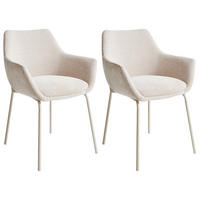 ESSZIMMERSTUHL Beige Bowdon - Beige, Textil (59/81/51cm) - Beliani