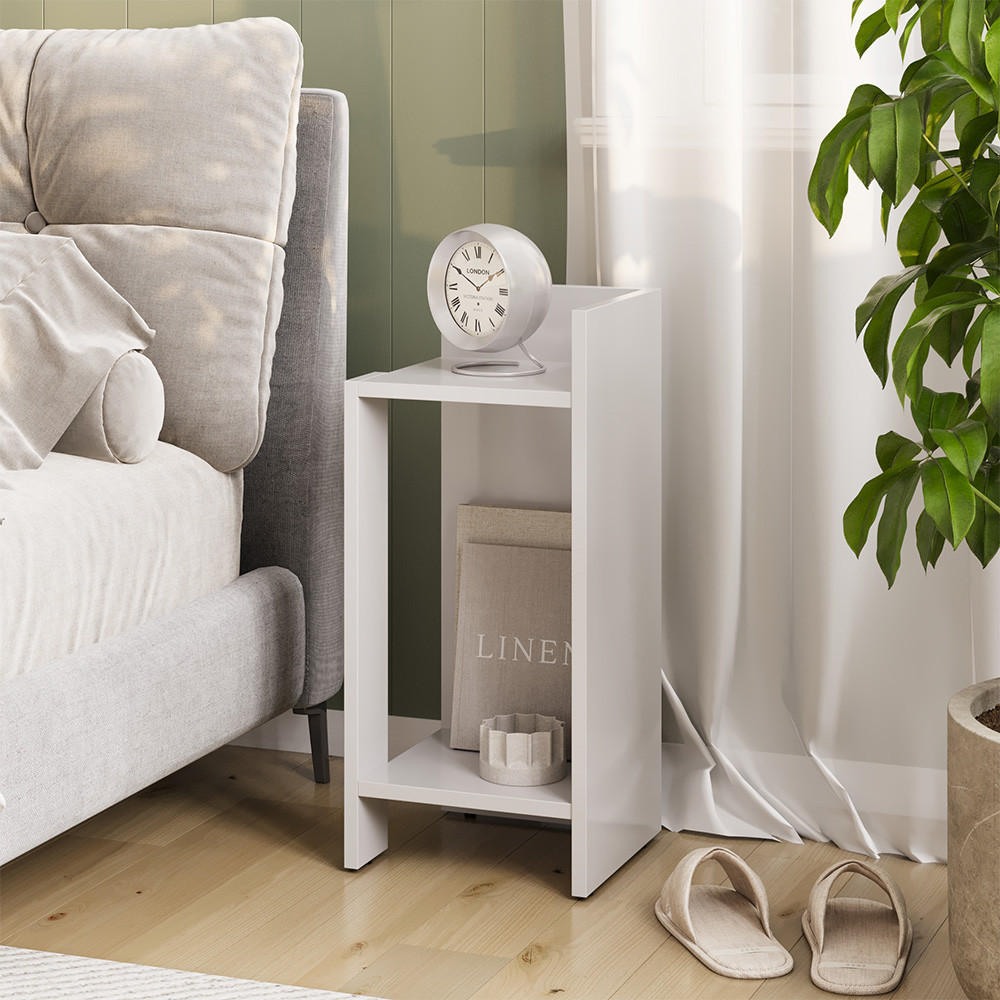 NACHTTISCH Lenar Weiß 27 x 60 cm - Weiß, Holzwerkstoff (27/60/25cm) - Vicco