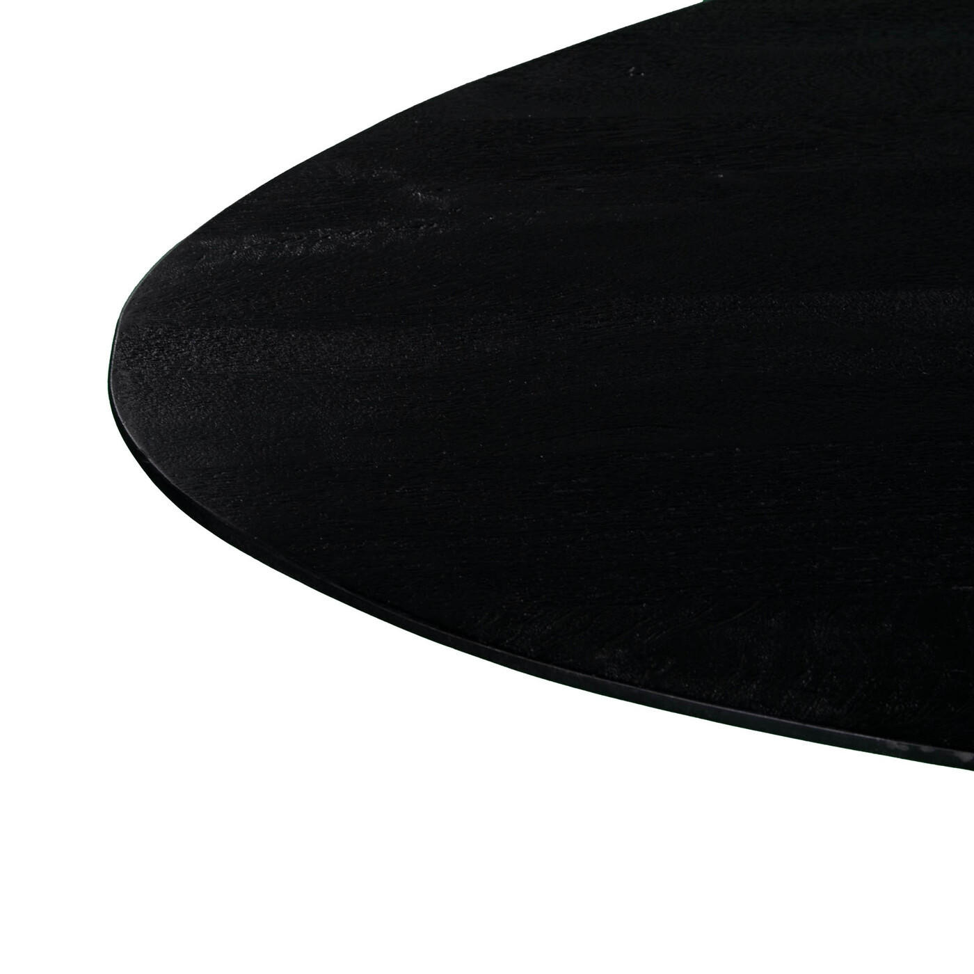 DREIECKIGER Esstisch aus Mangoholz 200x120cm, schwarz - Schwarz, Holz (200/120/76cm) - Giga Meubel