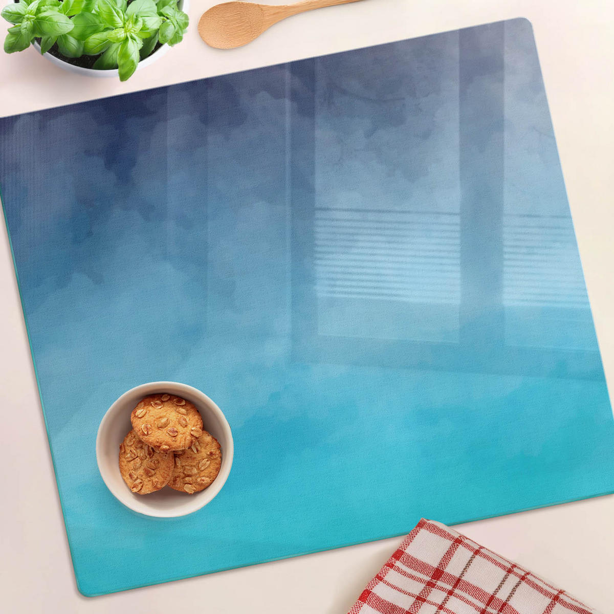 GLASPLATTE 60x52 cm Rauch - Grün, Glas (60/0.4/52cm) - TULUP