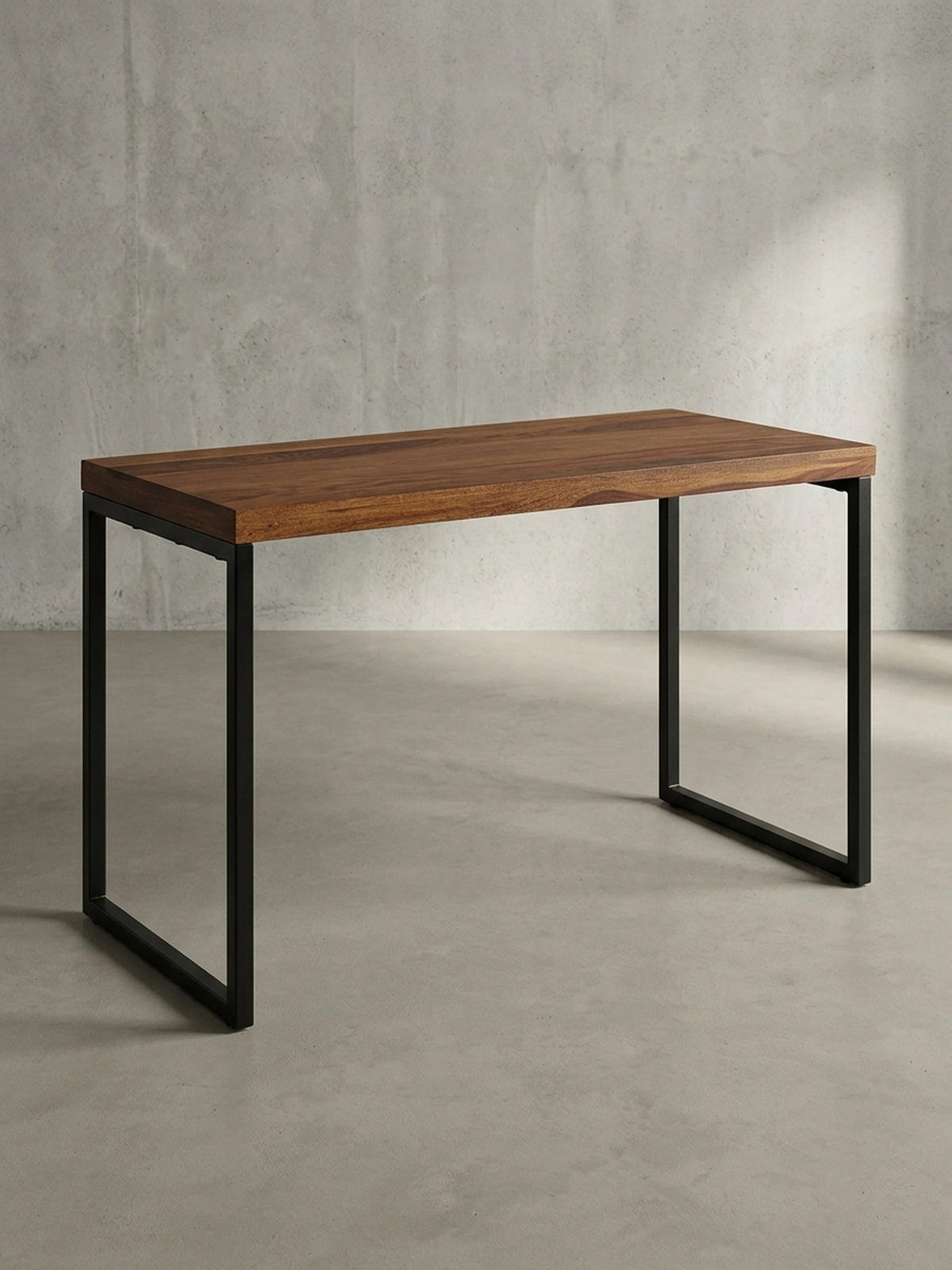 SCHREIBTISCH – Massivholz/Metall, Industrial-Stil, handgefertigt - Schwarz/Braun, Holz/Metall (59/117/77cm) - KADIMA DESIGN
