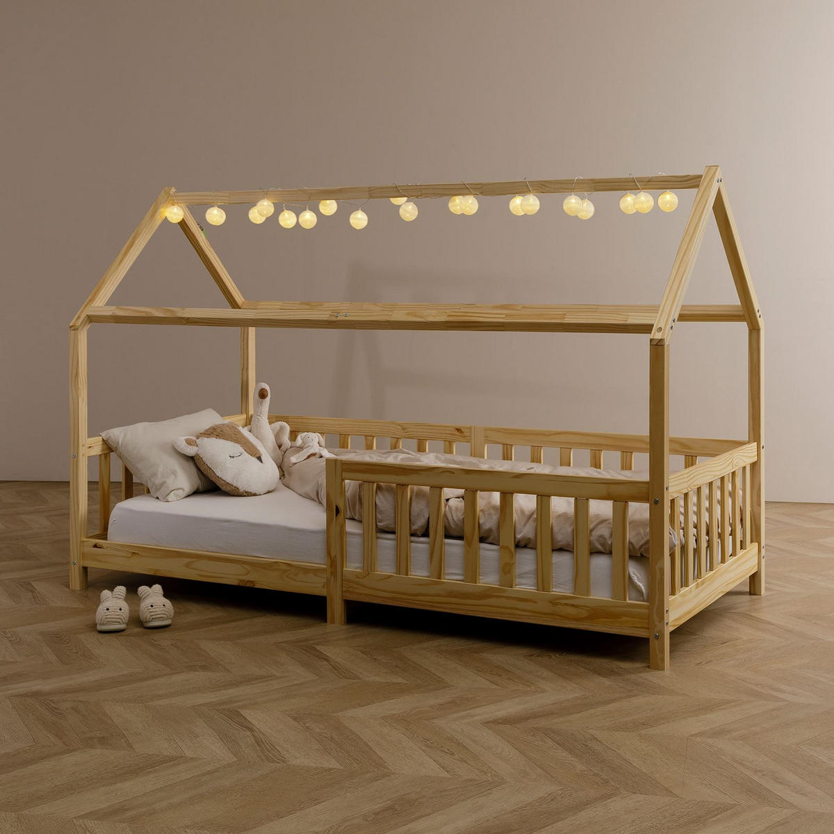 LICHTERKETTE AMICI weiß - Weiß, Kunststoff (6cm) - IDIMEX