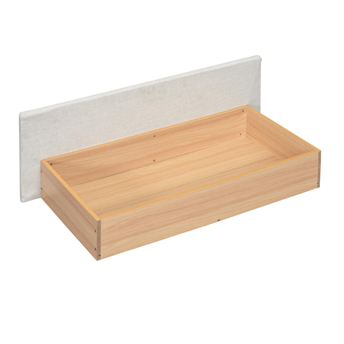 POLSTERBETT 140/200 cm beige mit LED-Beleuchtung und USB-Anschluss - Beige, Textil (140/200cm) - OKWISH