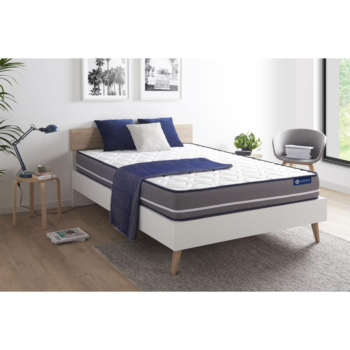 MATRATZE Actilatex pur Latex und Memory-Schaum 160 x 190 cm h3 - Weiß, Textil (160/190cm) - ACTISOM