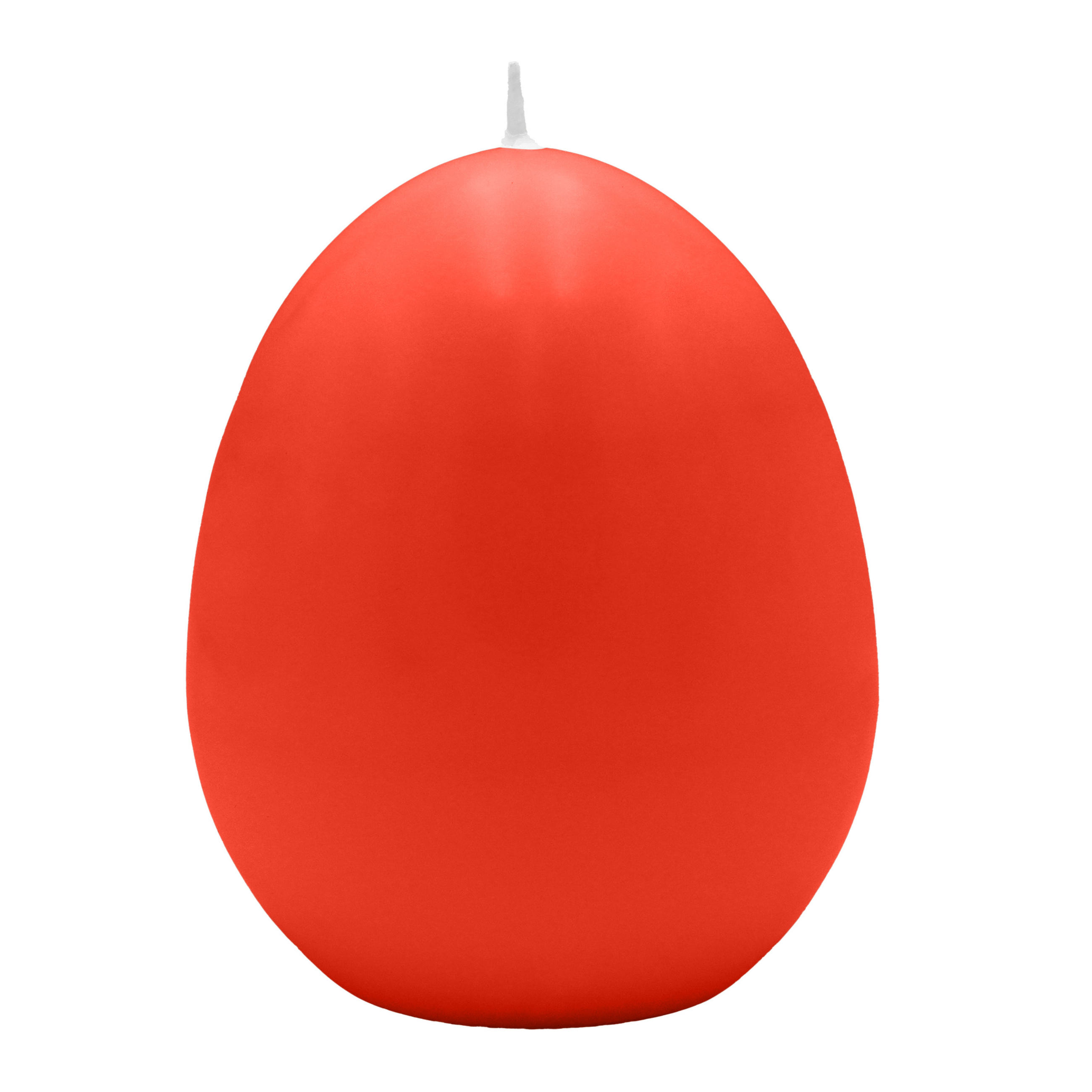 EIKERZE XXL, Straußenei Paprika 200 x Ø 140 mm, 1 Stück - Hellrot, Paraffin (14/20/20cm) - Kopschitz Kerzen