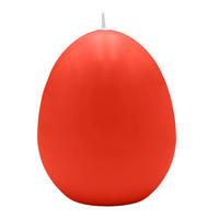 EIKERZE XXL, Straußenei Paprika 200 x Ø 140 mm, 1 Stück - Hellrot, Paraffin (14/20/20cm) - Kopschitz Kerzen