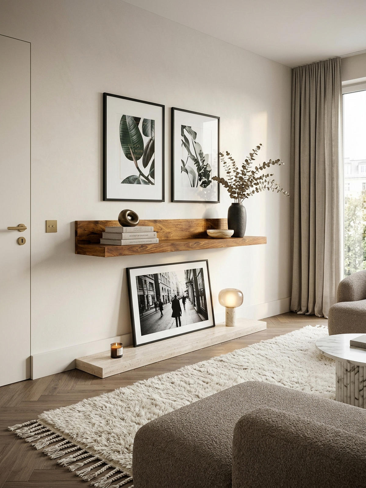 WANDREGAL NAKO Massivholz Flexibles Design Landhausstil, Braun 160x24x17 cm - Braun, Holz (160/17/24cm) - KADIMA DESIGN