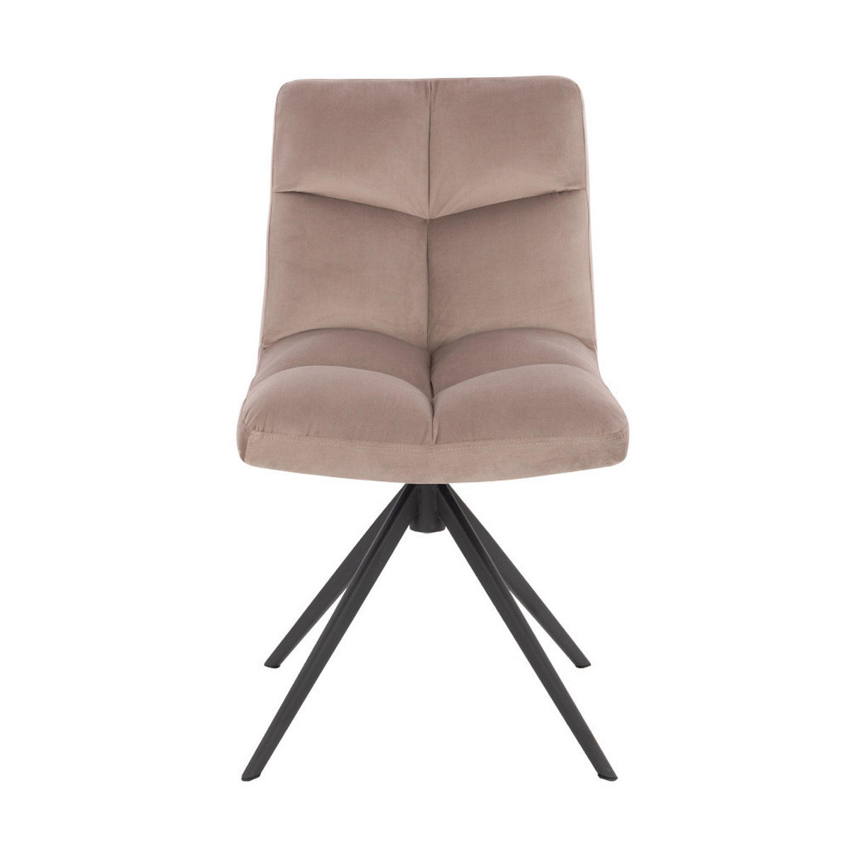 ESSZIMMERSTUHL NODA - Farbe: Hellbraun, Menge: 4 - Hellbraun, Textil/Metall (61/84/47cm) - Home Deluxe