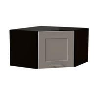 ECKHÄNGESCHRANK Oslo W10/60/36 Schwarz / Kaschmir Matt 60 / 60 / 36cm - Kaschmir/Schwarz, Holz/Holzwerkstoff (60/36/60cm) - Feldmann-Wohnen