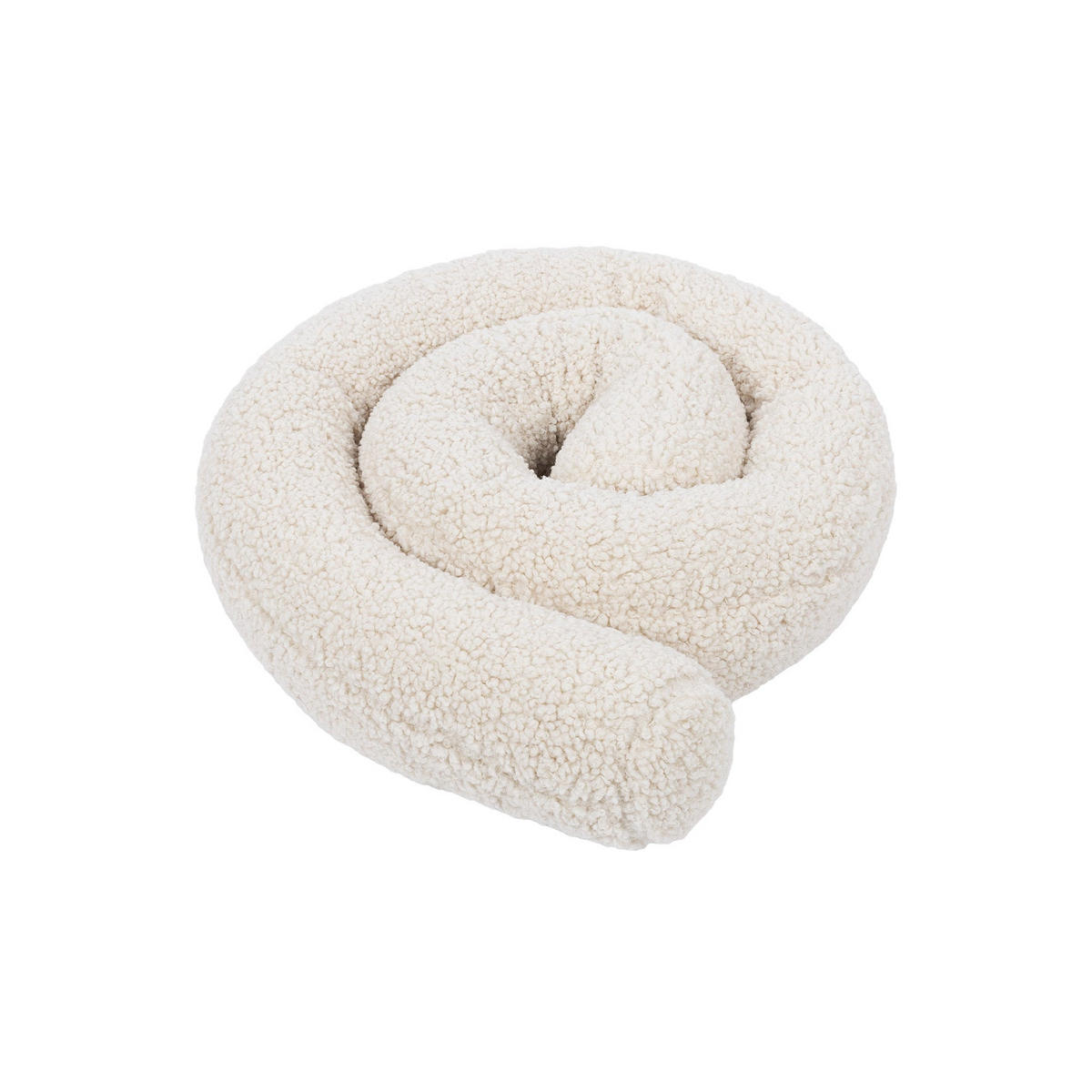 BETTUMRANDUNGSSCHUTZ Bettschlange aus Teddystoff, 200 cm, Beige-Creme - Creme, Textil - MeowBaby