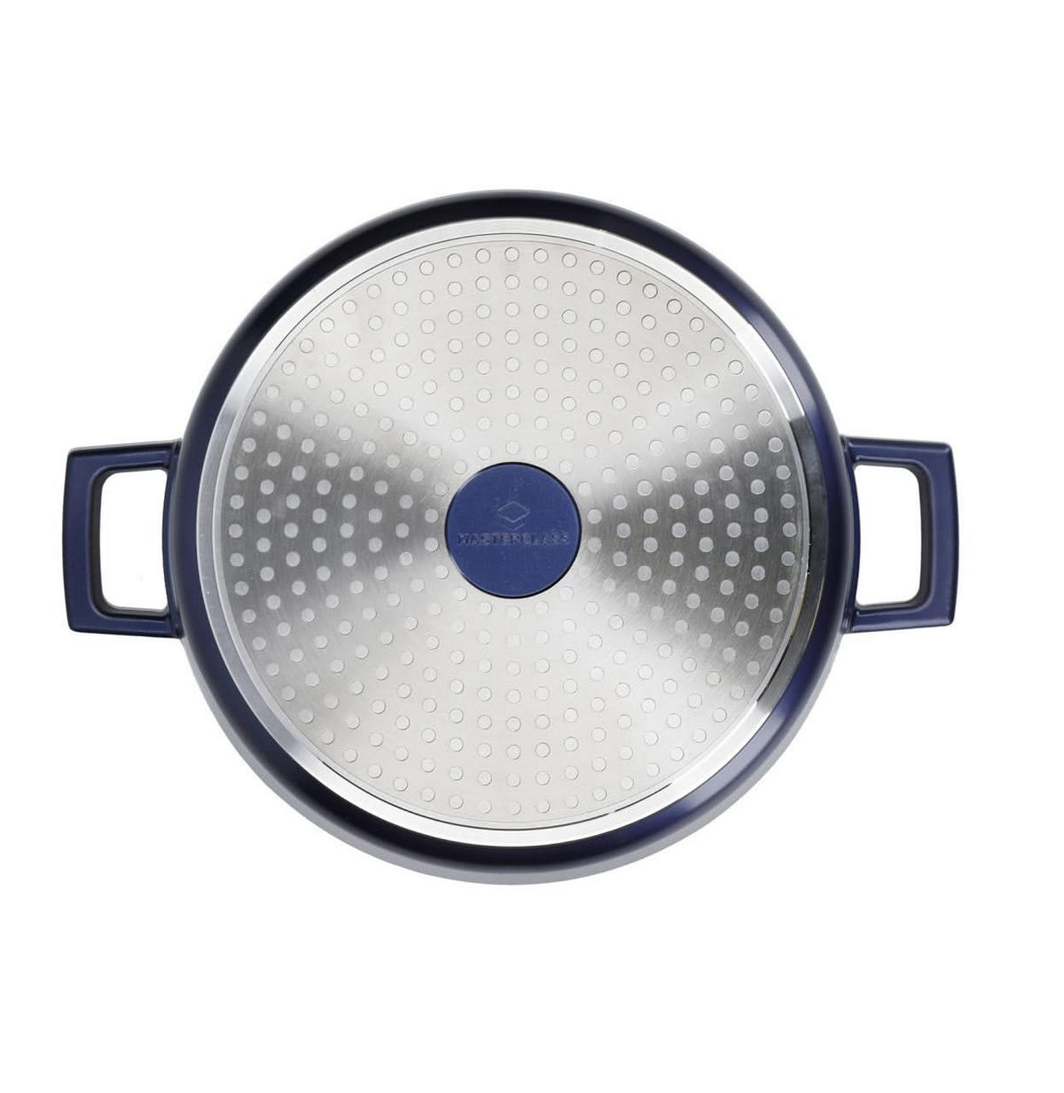 MASTERCLASS Bräter Blau - ø 28 cm / 4 liter - Standard-Antihaftbeschichtung - Blau, Metall (28cm)