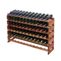 WEINREGAL VINOTECA FLEX PRO HxBxT 79x123x28cm 72 Flaschen auf 6 Ebenen Braun geölt - Braun, Holz (123/79/28cm) - PROREGAL