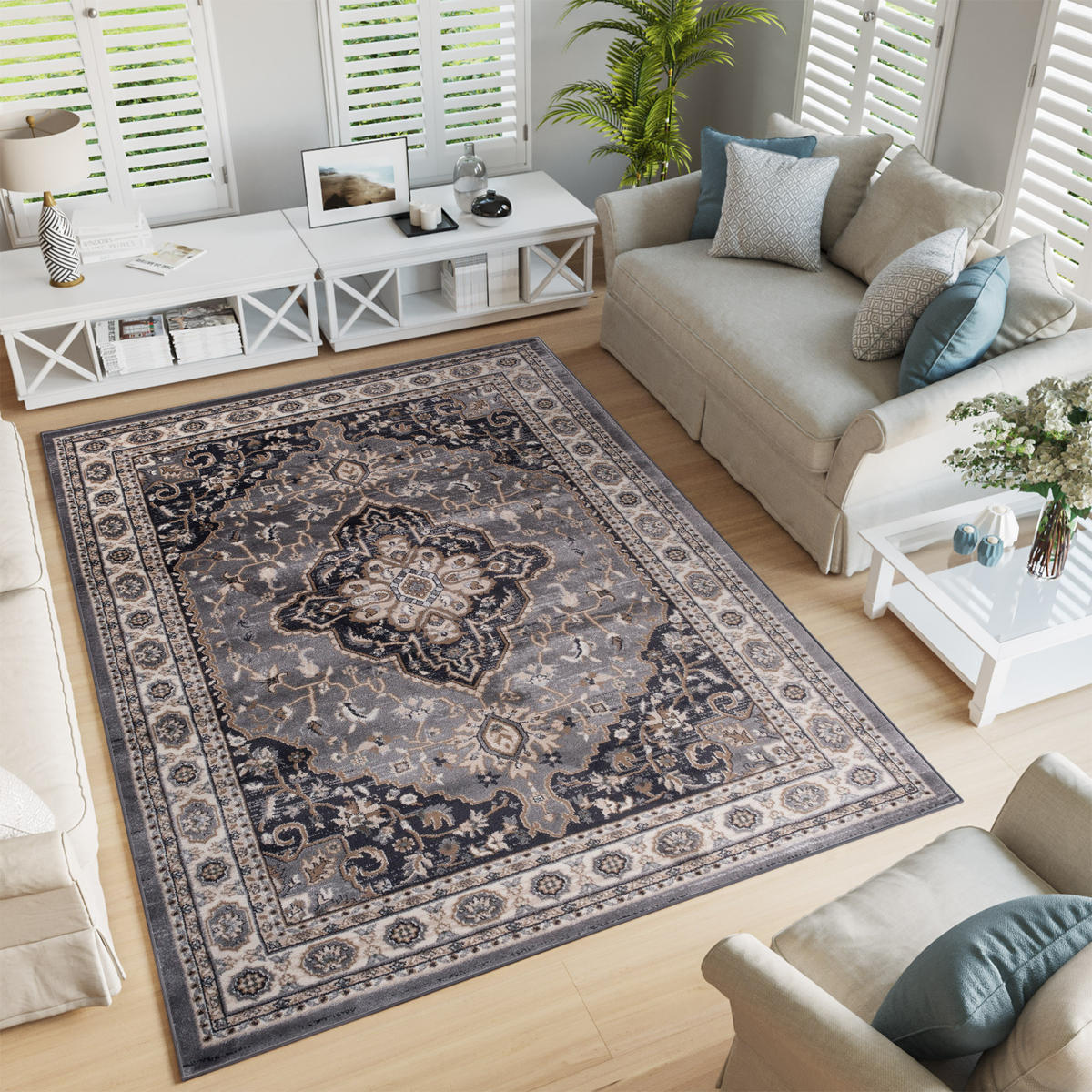 TEPPICH COLORADO Grau 180/250 cm - Grau, Kunststoff (180/250cm)