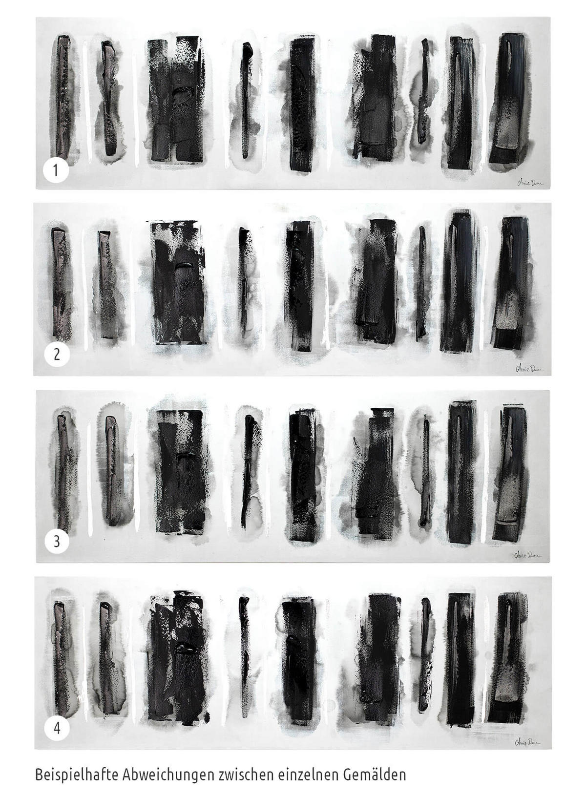 ACRYLBILD HANDGEMALT 150/50 cm - Schwarz, Holz/Textil (150/50cm) - KUNSTLOFT