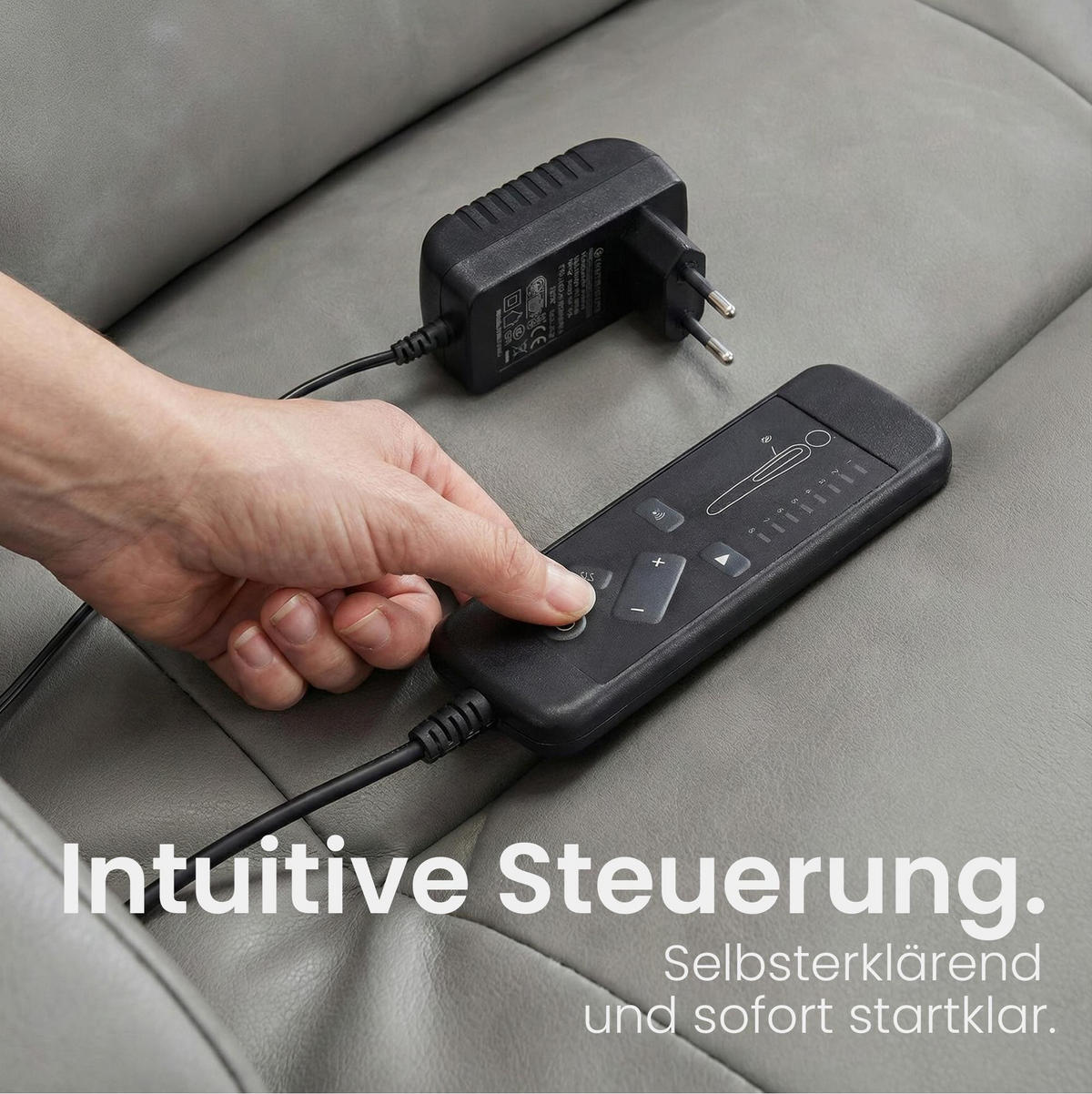 CHEFSESSEL Lederlook Grau - Chromfarben/Grau, Textil/Metall (64/112/67cm) - CLP