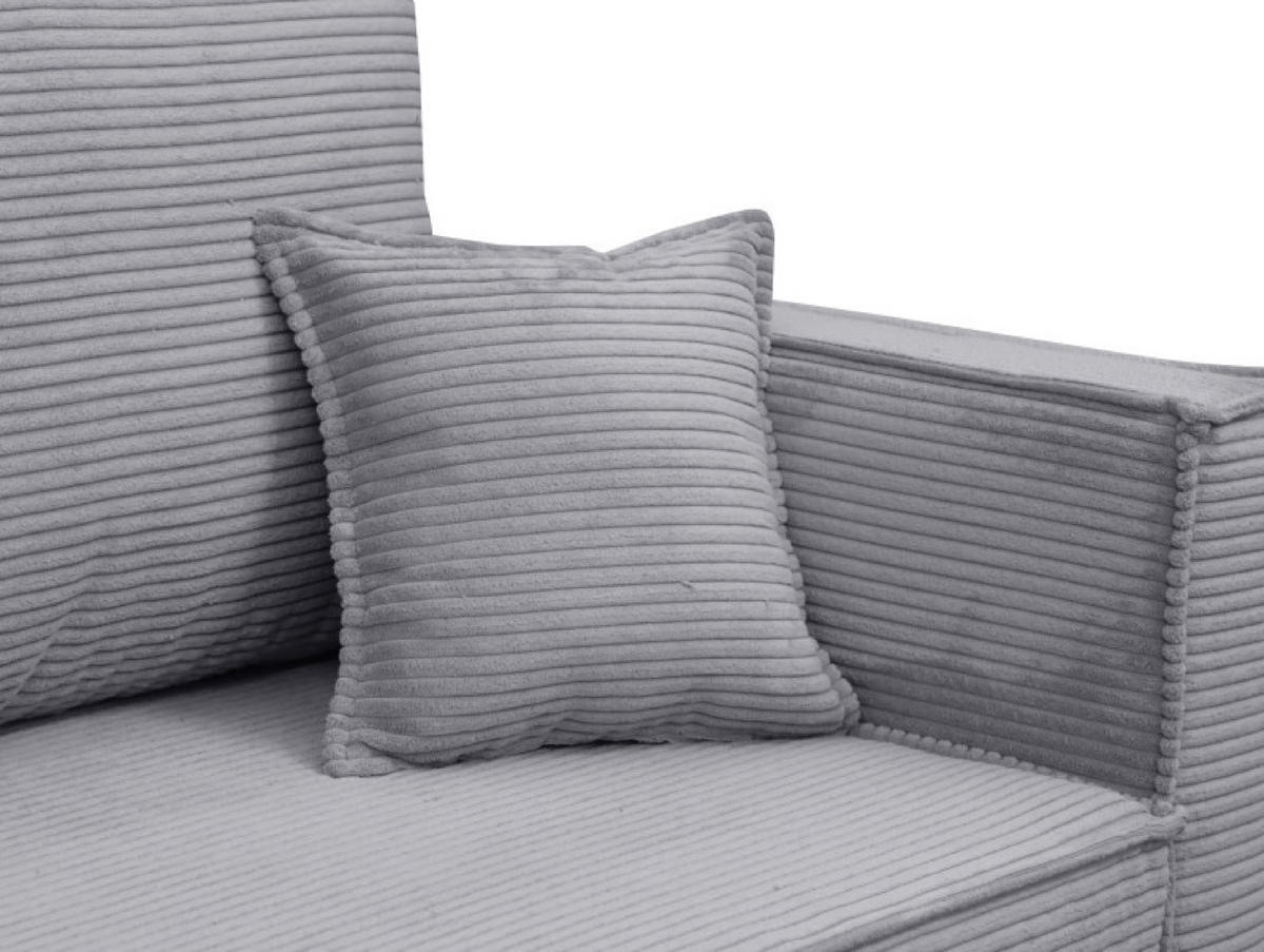 SOFA Grau EKO Ausziehbar - Grau, Textil (234/87/88cm) - Sepro Meble