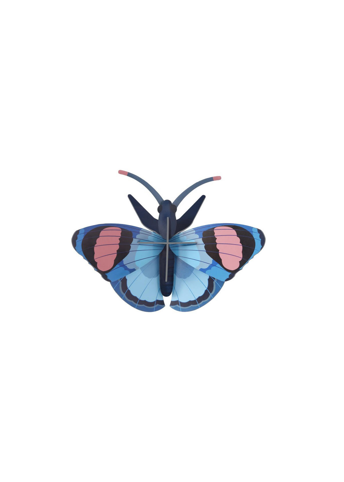 WANDDEKO Azur-Flug-Trio 5/13 cm - Multicolor, Wellpappe (5/13/17cm) - KUNSTLOFT