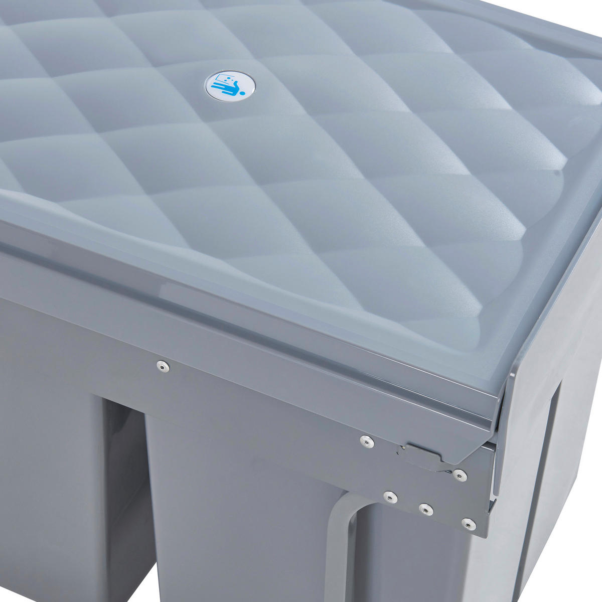 VESTAVĚNÝ KOŠ NA ODPAD Froland - šedá, kov/plast (48/42/34cm) - [en.casa]