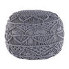 POUF Dunkel Grau 40/40/40 cm Kayseri - Grau, Naturmaterialien/Textil (40/40/40cm) - Beliani