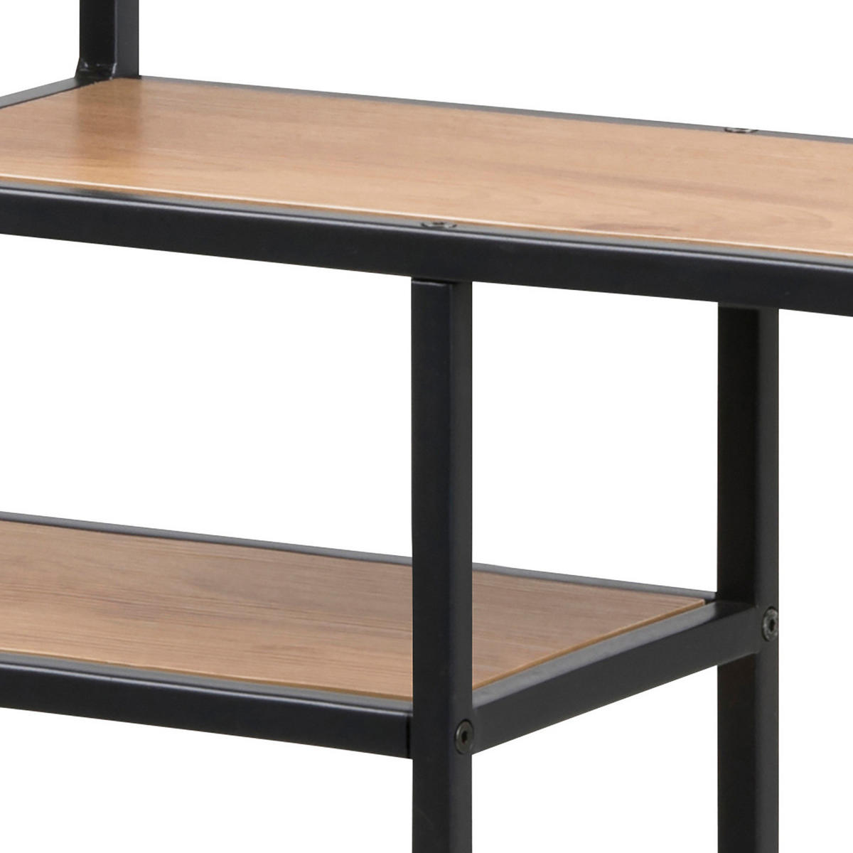 WANDREGAL - Wildeiche, Holzwerkstoff/Metall (75/91/20cm) - home24