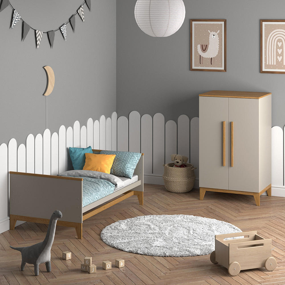 KINDERKLEIDERSCHRANK Malia Cashmere-Eiche 70 x 120 cm - Kaschmir, Holzwerkstoff (70/120/53.4cm) - VitaliSpa