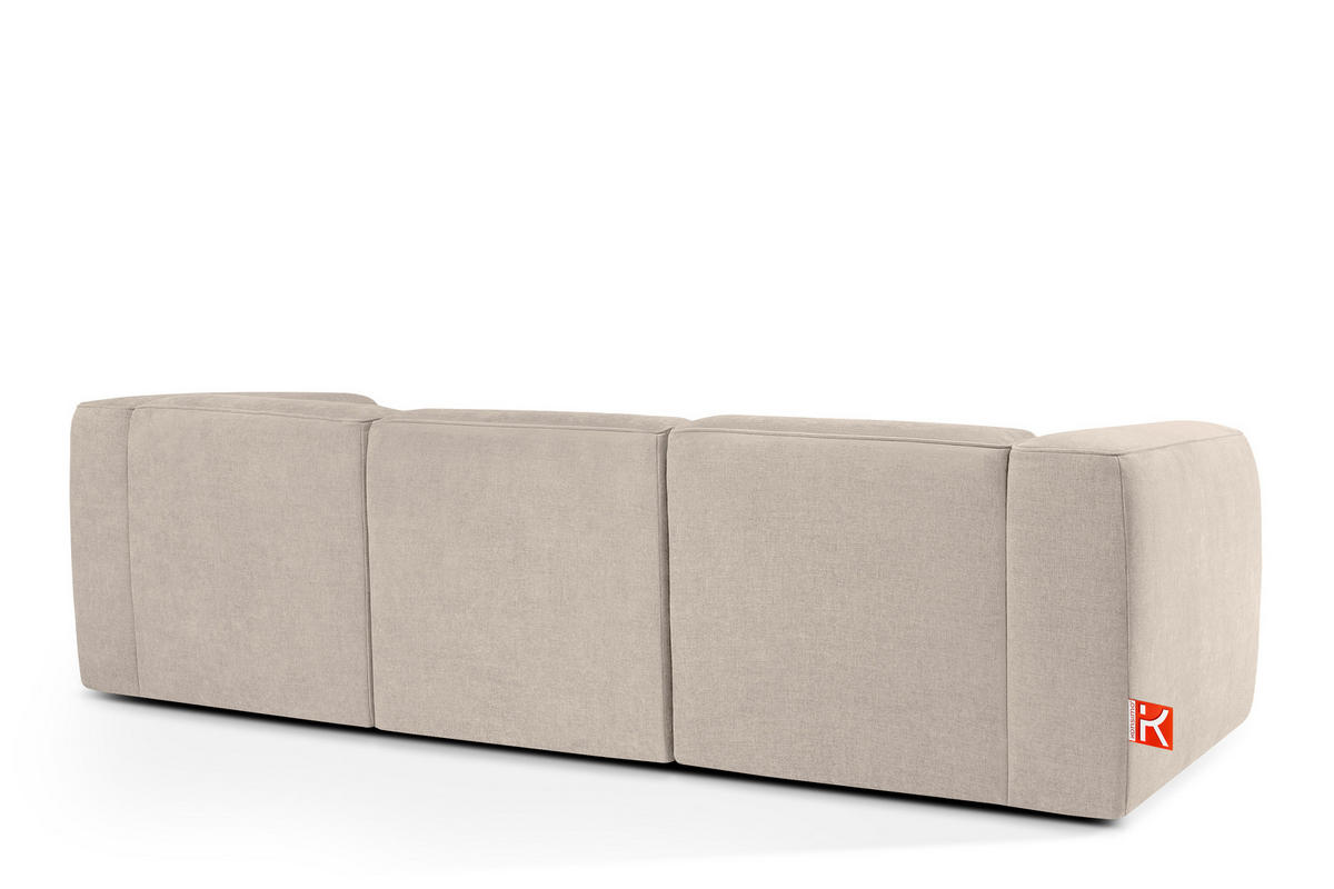 3-SITZER SOFA FUBBO, Cremig - Creme, Holz/Holzwerkstoff (290/73/96cm) - KONSIMO®