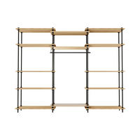 REGALSYSTEM Wandergal mit Kleiderschrank - Eiche San Remo, Metall (235/185/35cm) - AR Shelving