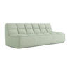 3-SITZER SOFA Strukturstoff Stoff Grün - Schwarz/Hellgrün, Kunststoff/Textil (210/75/93cm) - Makamii