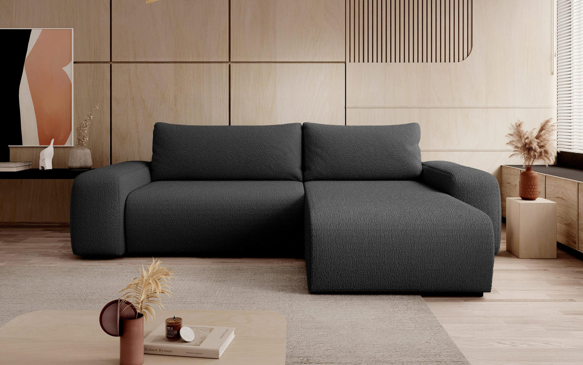 ECKSOFA Bornim Universelle Schwarz (Anthology 19) - Schwarz, Textil (294/185cm) - Fedve
