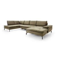 ECKSOFA VESPA Grün 347x205x82 cm - Grün, Textil (347/205cm) - FURNLUX
