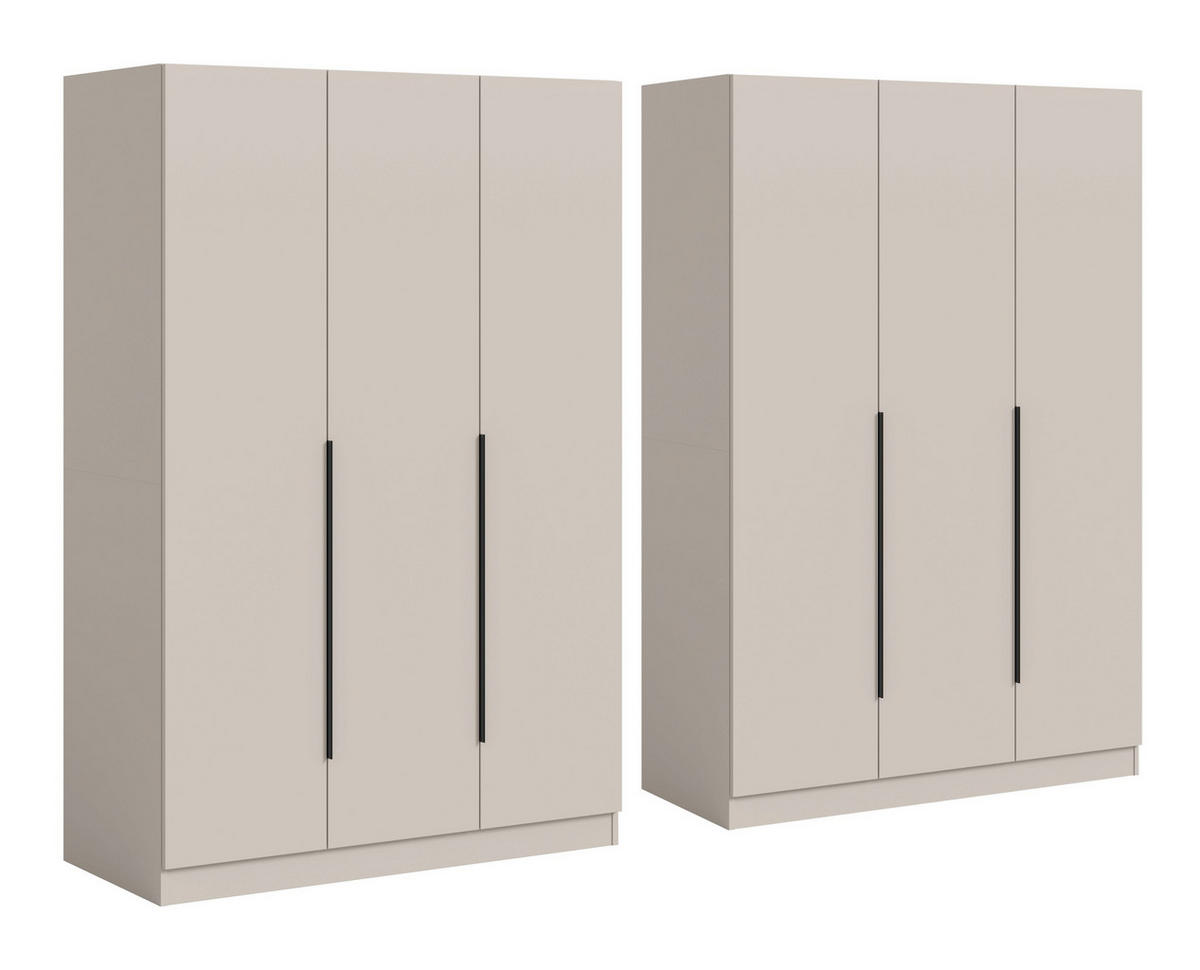 KLEIDERSCHRANKKOMBINATION KOPENHAGEN (B/H/T: ca. 240/181/52 cm) in Kaschmir/Kaschmir - Kaschmir, Holz (240/181/52cm)