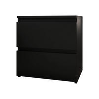 NACHTTISCH Malwa M2 - Schwarz, Holzwerkstoff (40/40/30cm) - MIRJAN24
