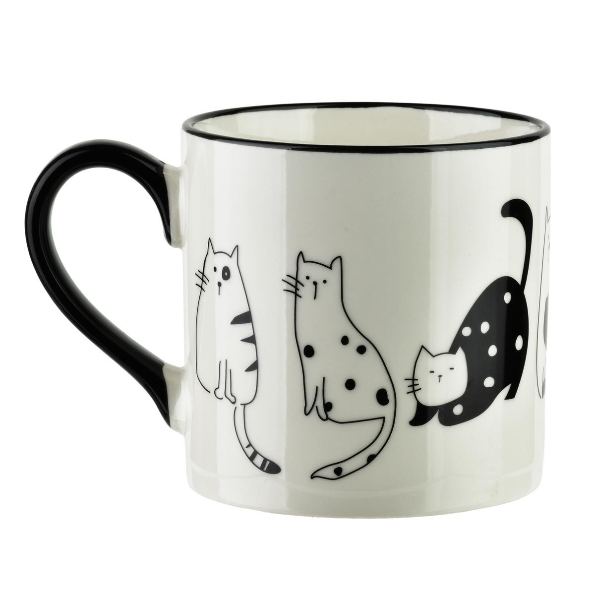 BECHER Cottello Schwarz 9x13x9 cm Keramik - Schwarz, Keramik (0.37L) - Mondex