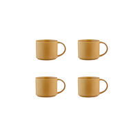 BECHER Scandi 500ml - 4er-Set - Ocre - Gelb, Keramik (0.5L) - Björn
