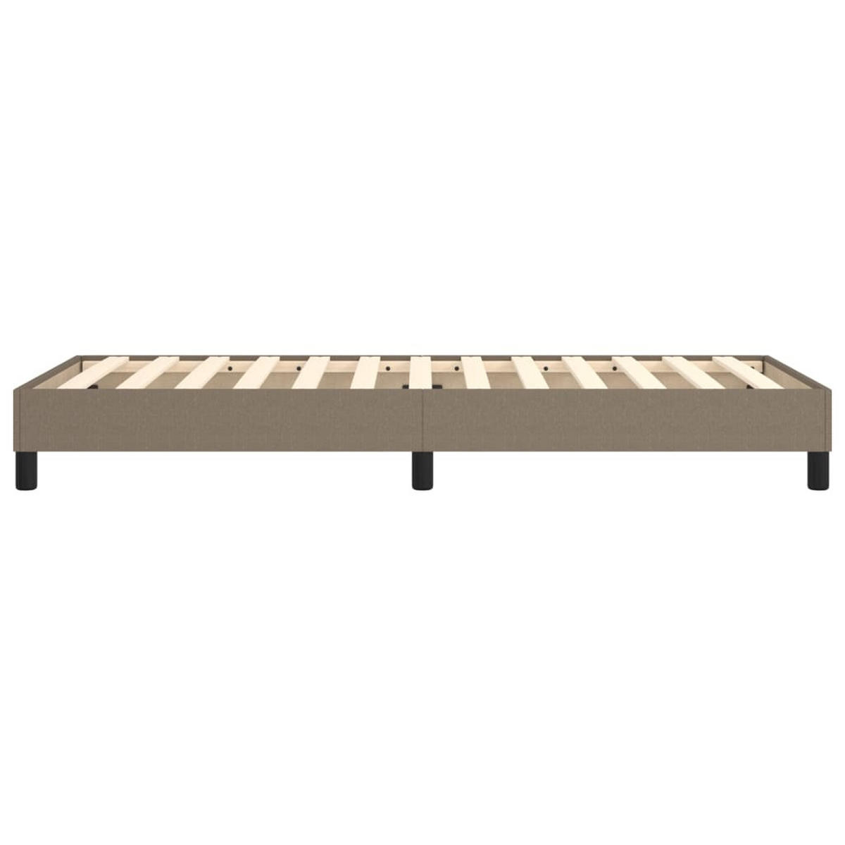 BETTGESTELL Taupe 90/200 Cm Stoff - Taupe, Holzwerkstoff (90/200cm) - vidaXL