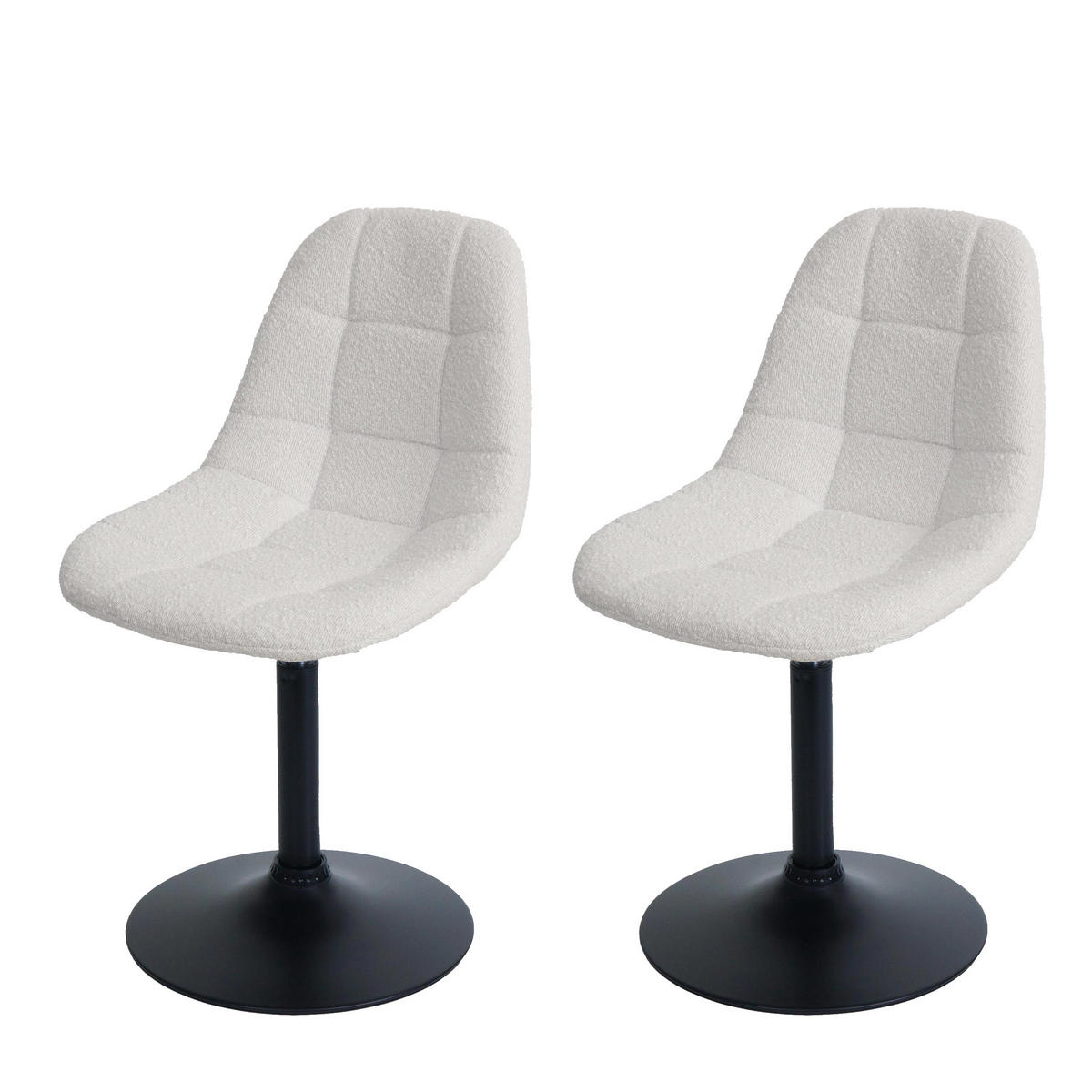 ESSZIMMERSTUHL Cremeweiß 2er-Set - Weiß, Textil (47/83/43cm) - MCW