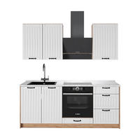 SAMOSTATNÁ KUCHYŇA Fame-Line, Biely vidiecky dom/Dub Goldkraft, 190 cm, AP Marble - biela/dub medový, kompozitné drevo (190/82/60cm) - Vicco