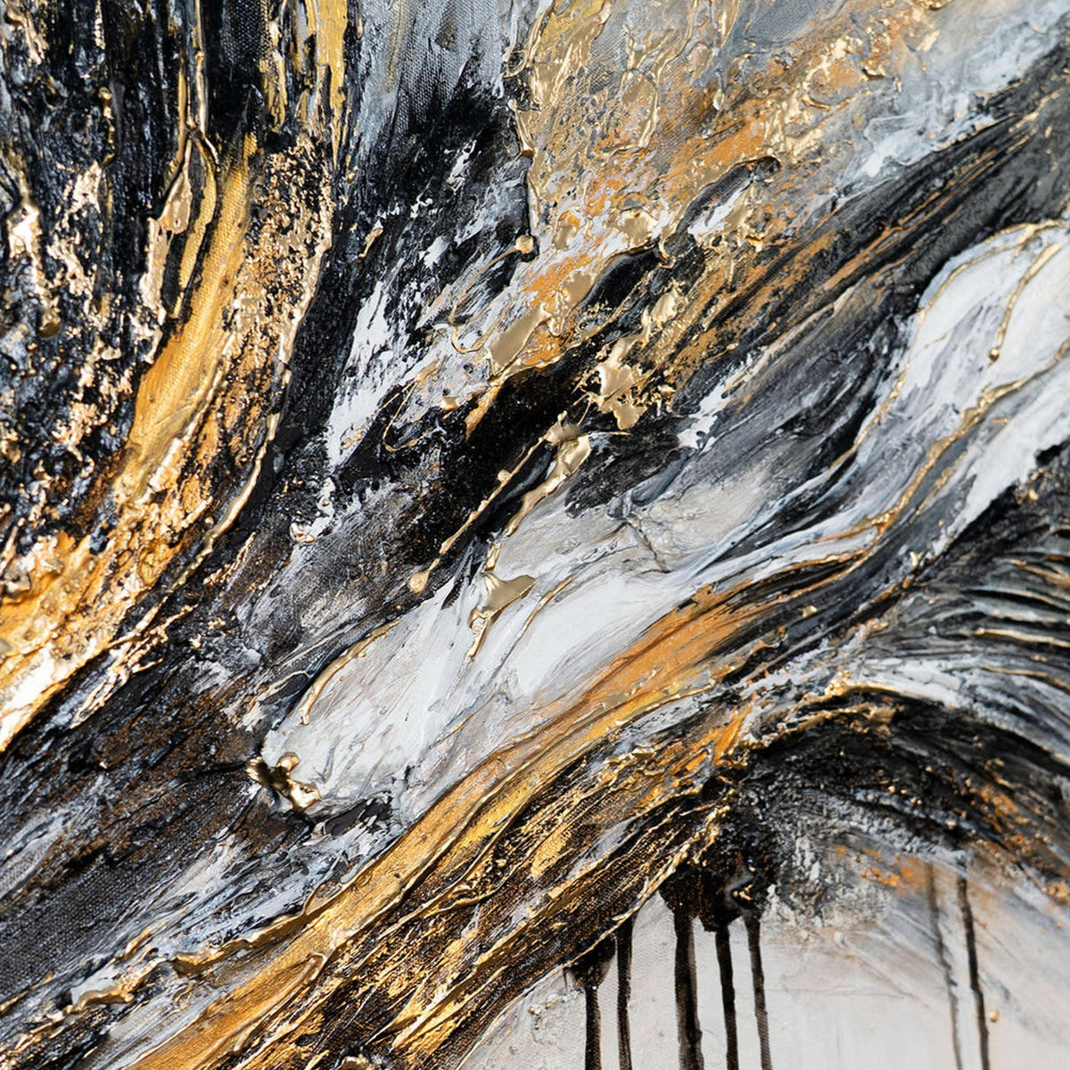 GEMÄLDE Fluss der Kraft auf Keilrahmen 115x50 cm - Multicolor, Holz (115/50cm) - YS-art gallery