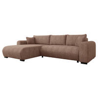 ECKSOFA Merkos - Schwarz/Braun, Holz/Textil (285/188cm) - MIRJAN24