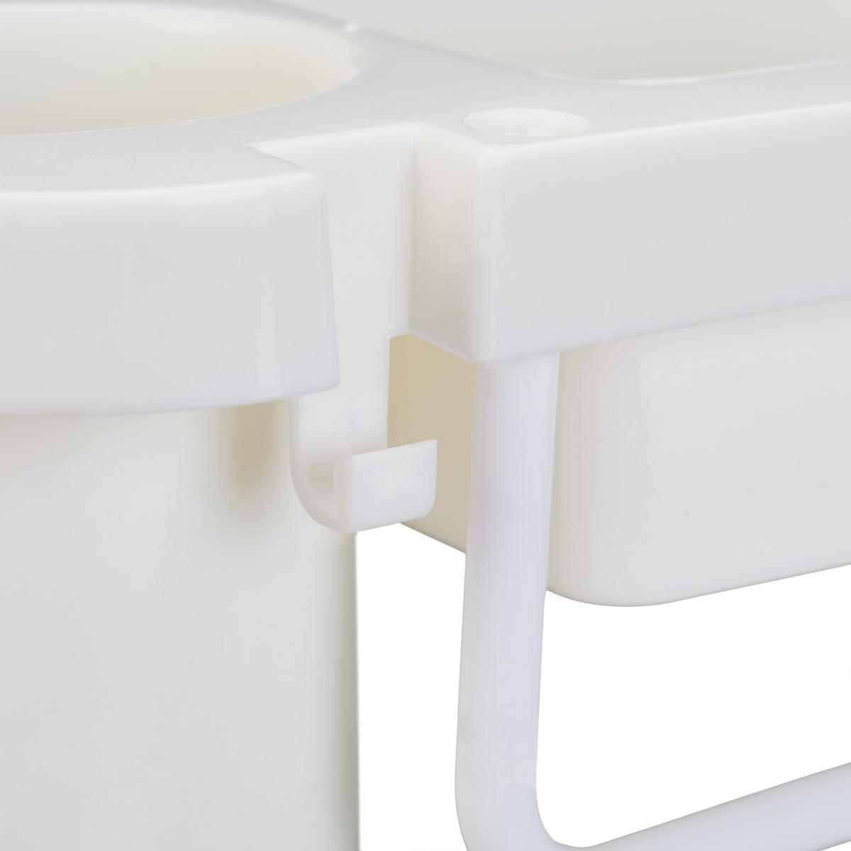 FÖHN-HALTERUNG - Weiß, Kunststoff (30/9/10.5cm) - Relaxdays