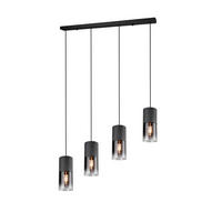 HÄNGELAMPE ROBIN - Schwarz - 10/10/150 cm - Schwarz, Metall (80.5/80.5/150cm) - Trio Leuchten