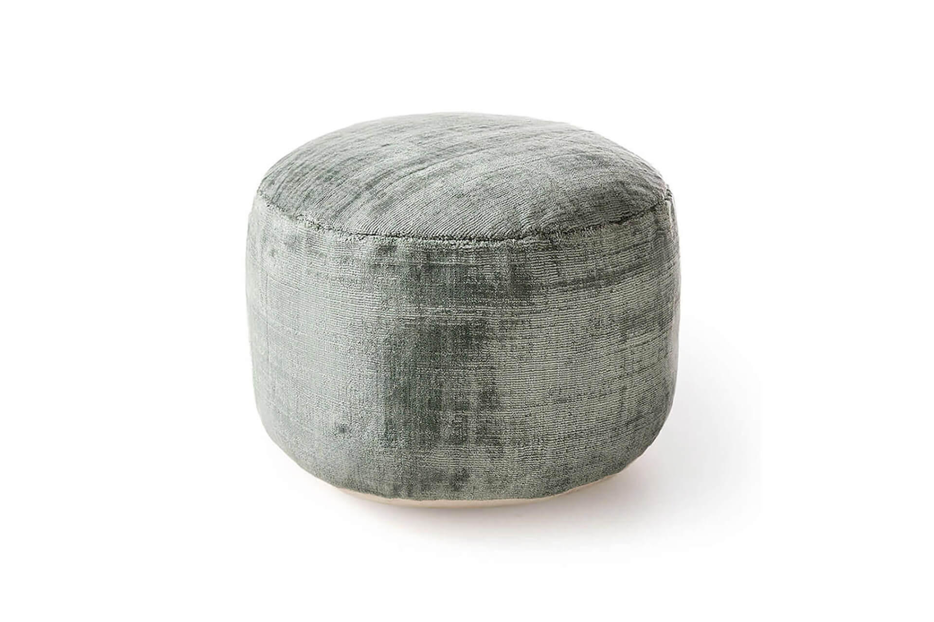 TABURE Nova svetlo zelene barve 55x55x30 cm - zelena, tekstil (55/30/55cm) - KUNSTLOFT