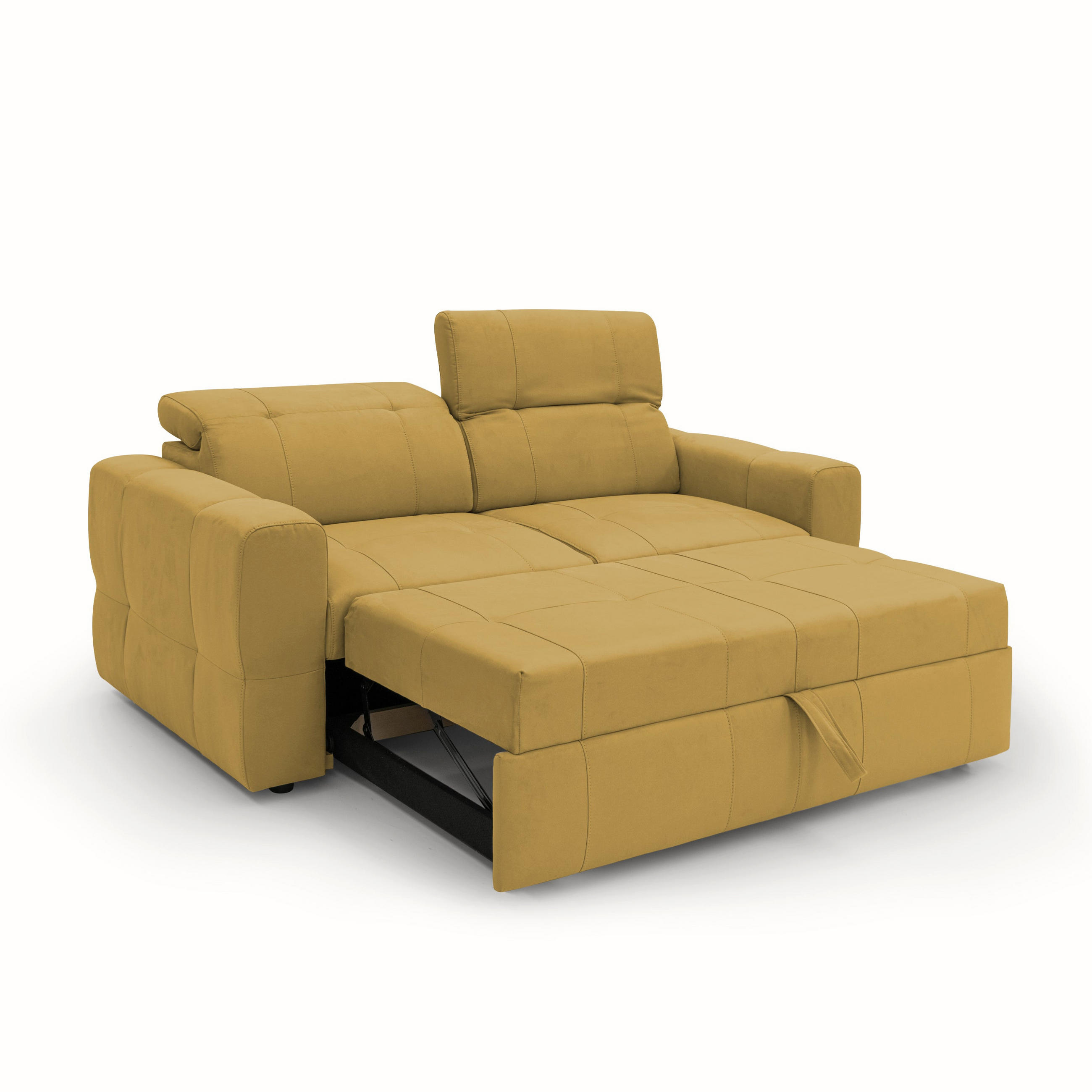 SCHLAFSOFA Kronos - Gelb, Textil (173/80/97cm) - Divani.store