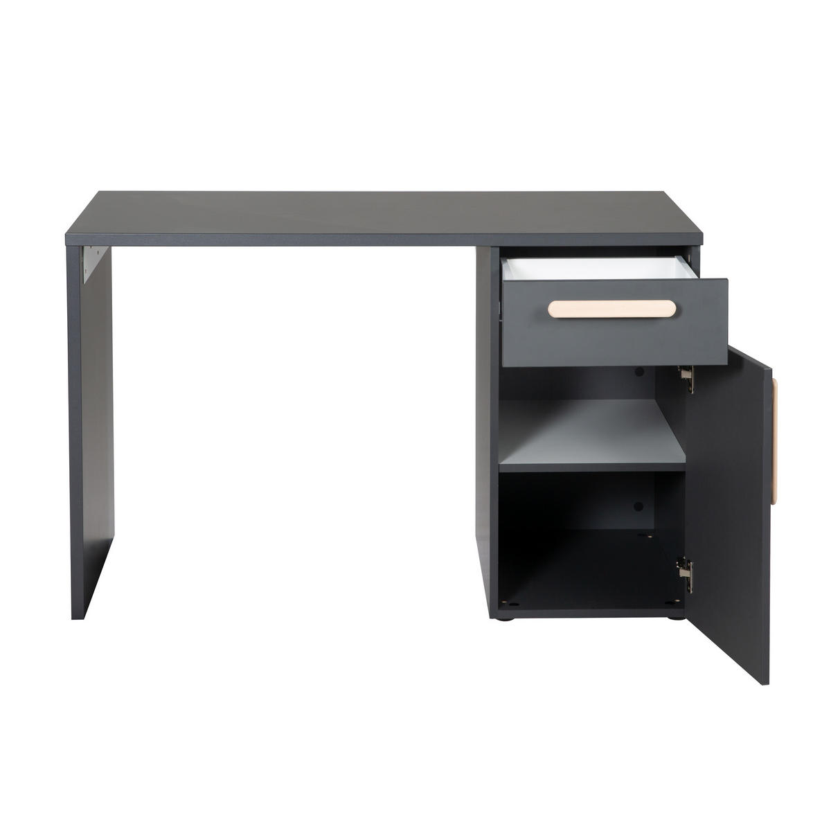 SCHREIBTISCH Jara - Anthrazit, Holzwerkstoff (120/75/60cm) - Roba
