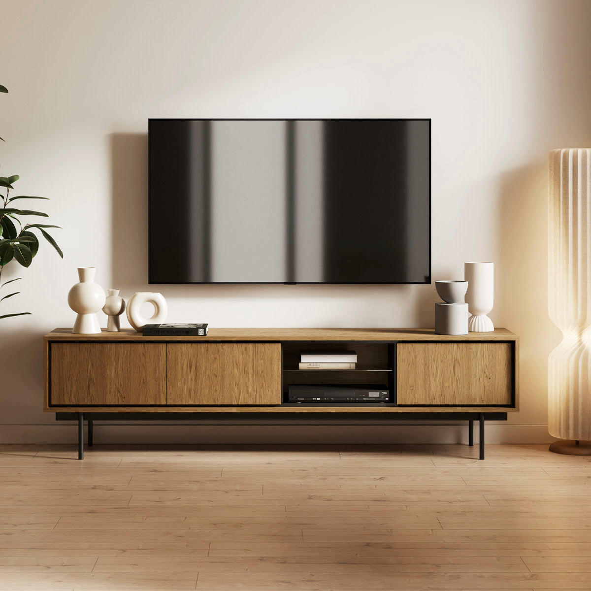 TV OMARICA Vidia Les - rjava, leseni material (197.5/51.4/38cm) - Petits-meubles